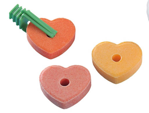 [NB25410] Zout-liksteen "hart" met sluiting 3 Stuks à 30 g 