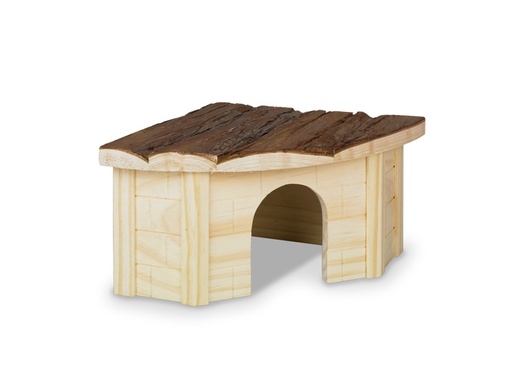 [NB25556] BOS Knaagdier houten huis "GORDI" 22 x 22 x 13 cm 