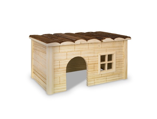 [NB25559] BOS Knaagdier houten huis "HANNI" 40 x 23 x 20 cm 