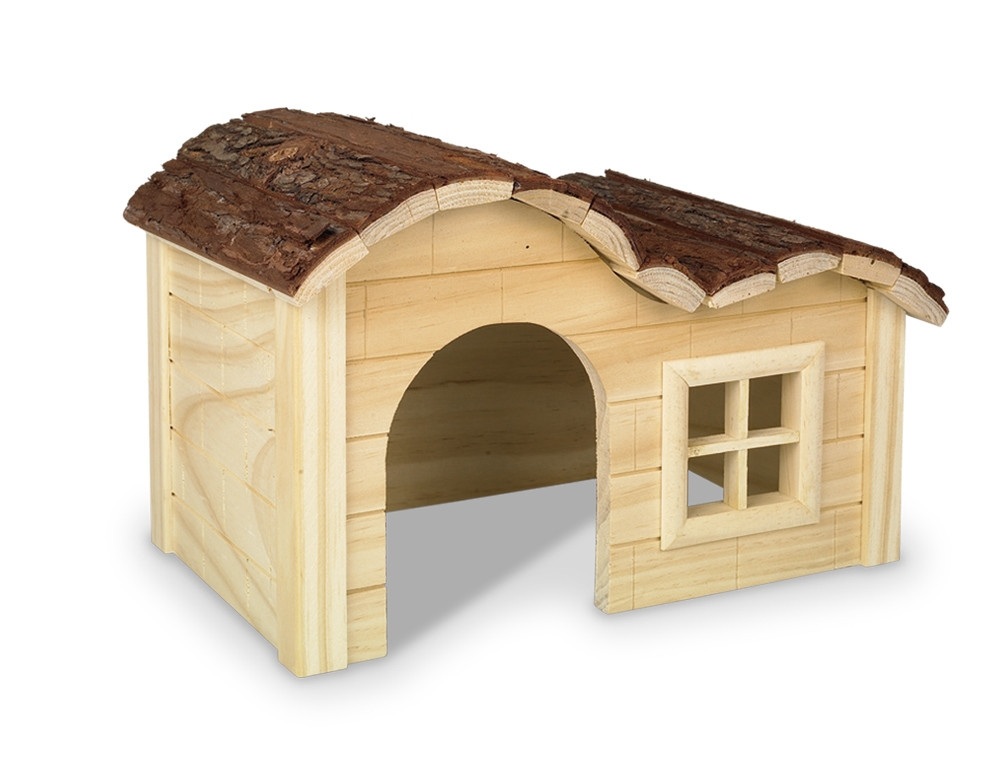 BOS Knaagdier houten huis "JESSI" 42,5 x 27 x 22 cm 
