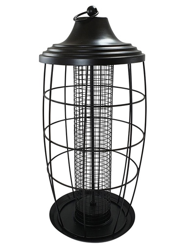 [NB25607] Voerdispenser met hek  19 x 39 cm zwart