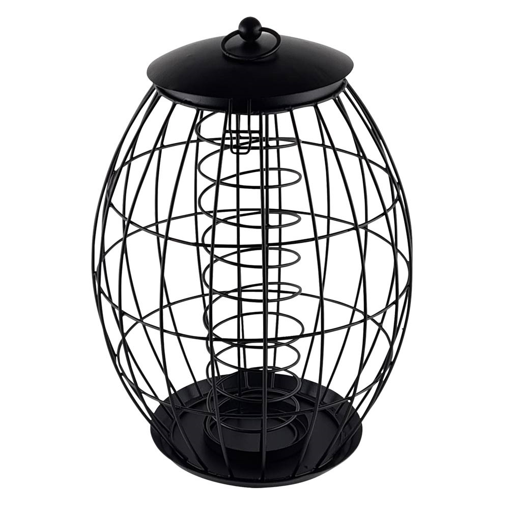 Vetbollenhouder met hek  25 x 37 cm zwart