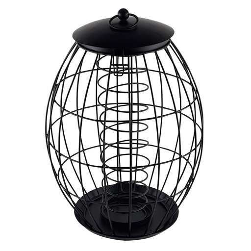 [NB25609] Vetbollenhouder met hek  25 x 37 cm zwart