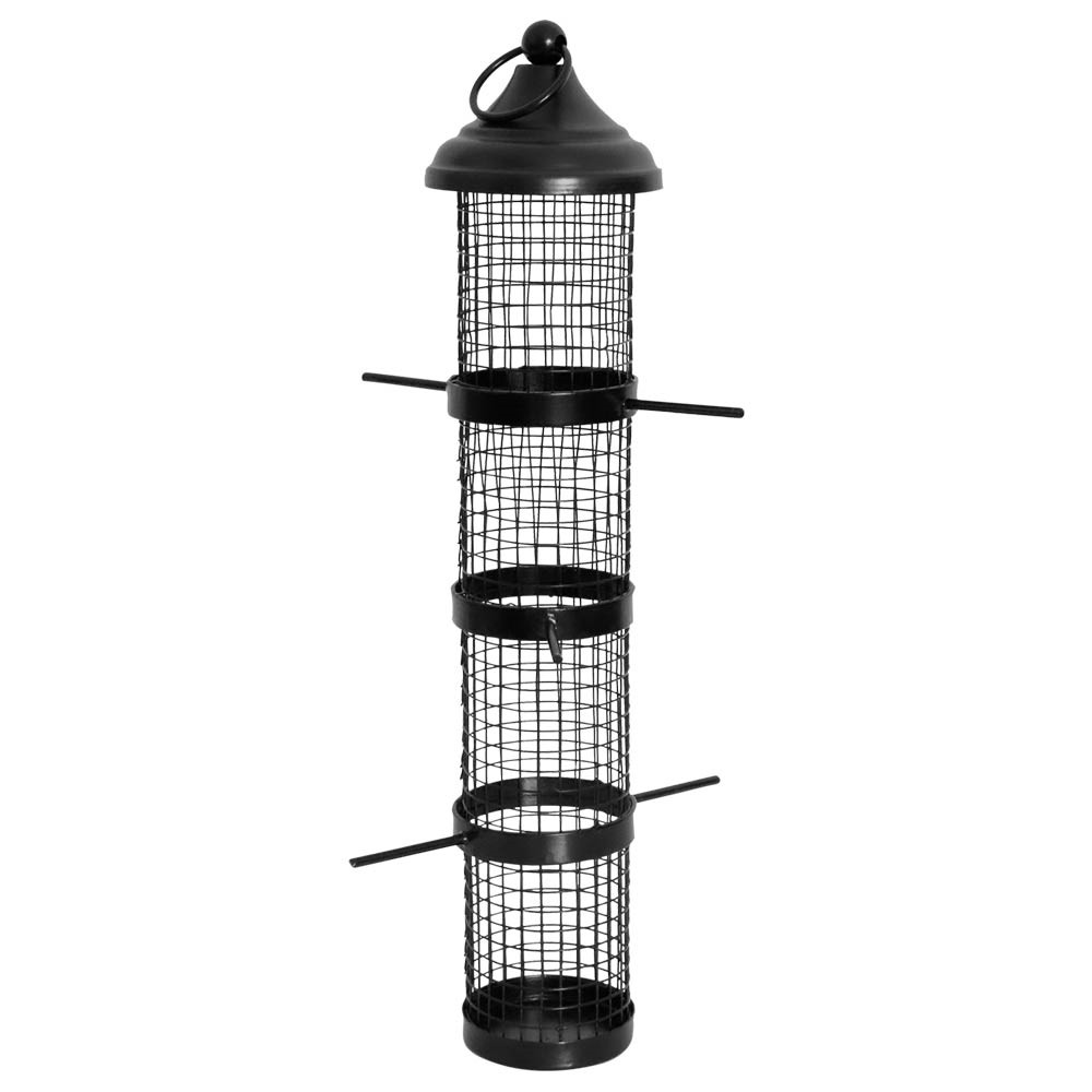 Voerdispenser  9 x 40 cm zwart