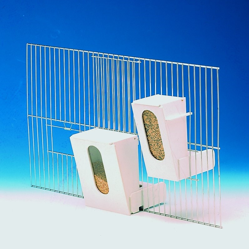 Voerbak voor de "hekdeur" wit