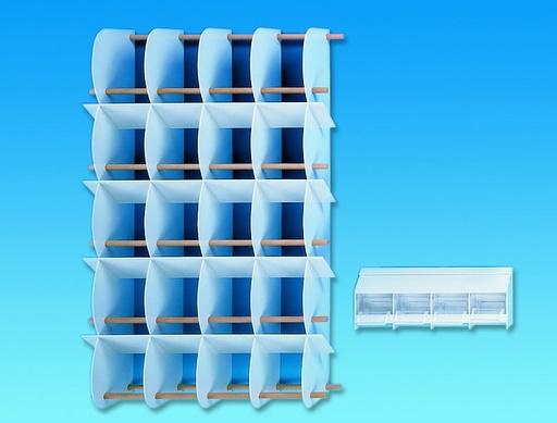 [NB26780] Vogelgroep baars 42 x 80 cm wit
