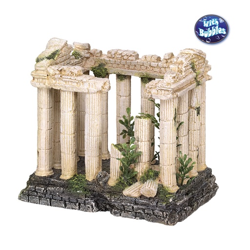 [NB28000] Aqua-ornamenten "ACROPOLIS" met planten L16 x B10,5 x H14,2 cm 