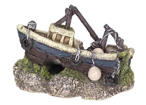 [NB28025] Aquaornamenten "BOOT" L13 x B6,7 x H8,7 cm 