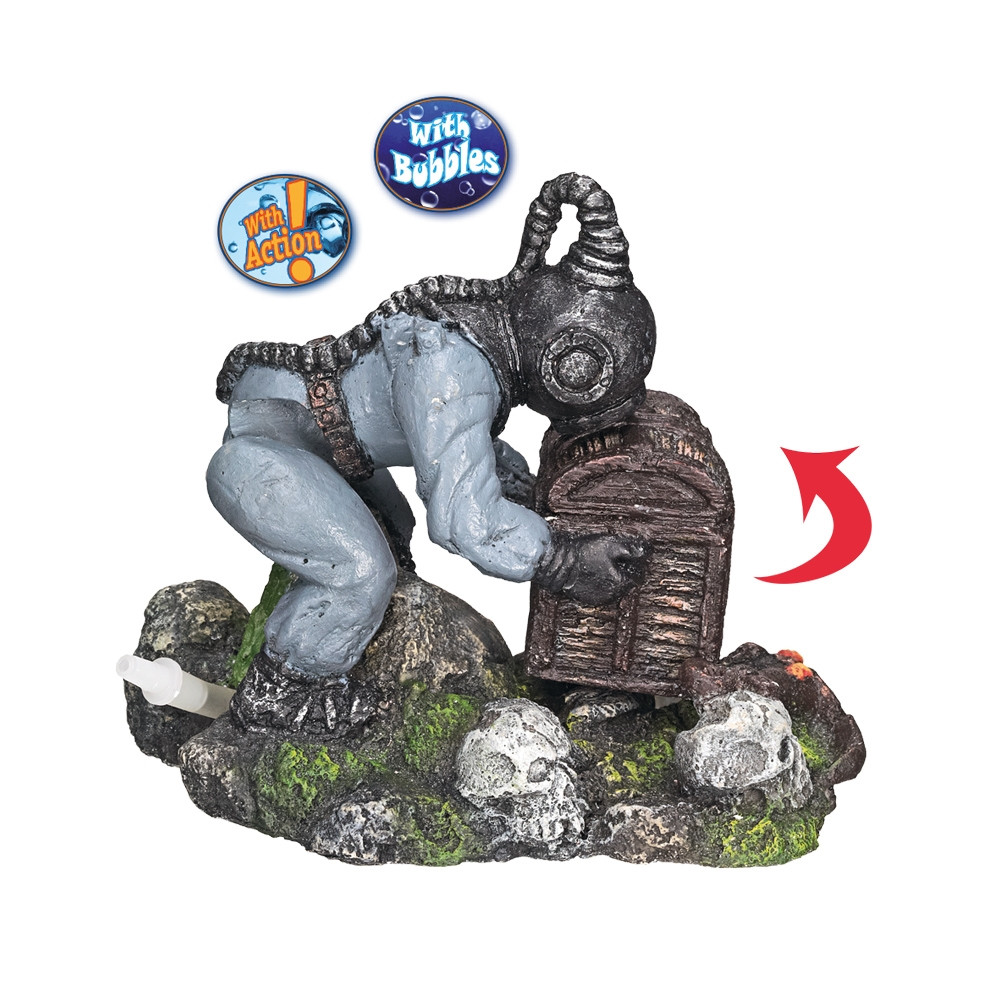 Aqua Ornamenten "DIVER W/ TREASURE BOX"