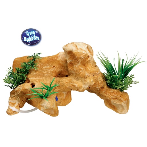 [NB28119] Aqua Ornamenten "LAVA ROCK" met planten