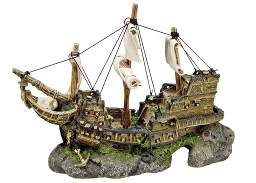 [NB28152] Aquaornamenten "SCHIP" L33 x B13 x H23 cm 