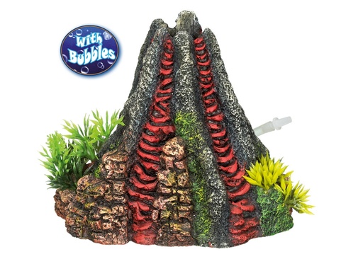 [NB28336] Aqua Ornamenten "VOLCANO" - met planten L14 x B13 x H12,5 cm 