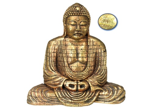 [NB28392] Aquaornamenten "BOEDDHA" L15,5 x B9,6 x H15,4 cm goud