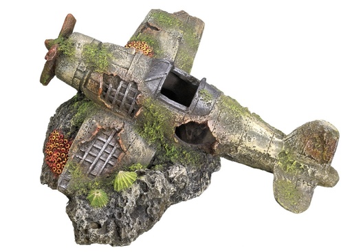 [NB28585] Aquaornamenten "VLIEGTUIG" 19,0 x 18,7 x 8,5 cm 