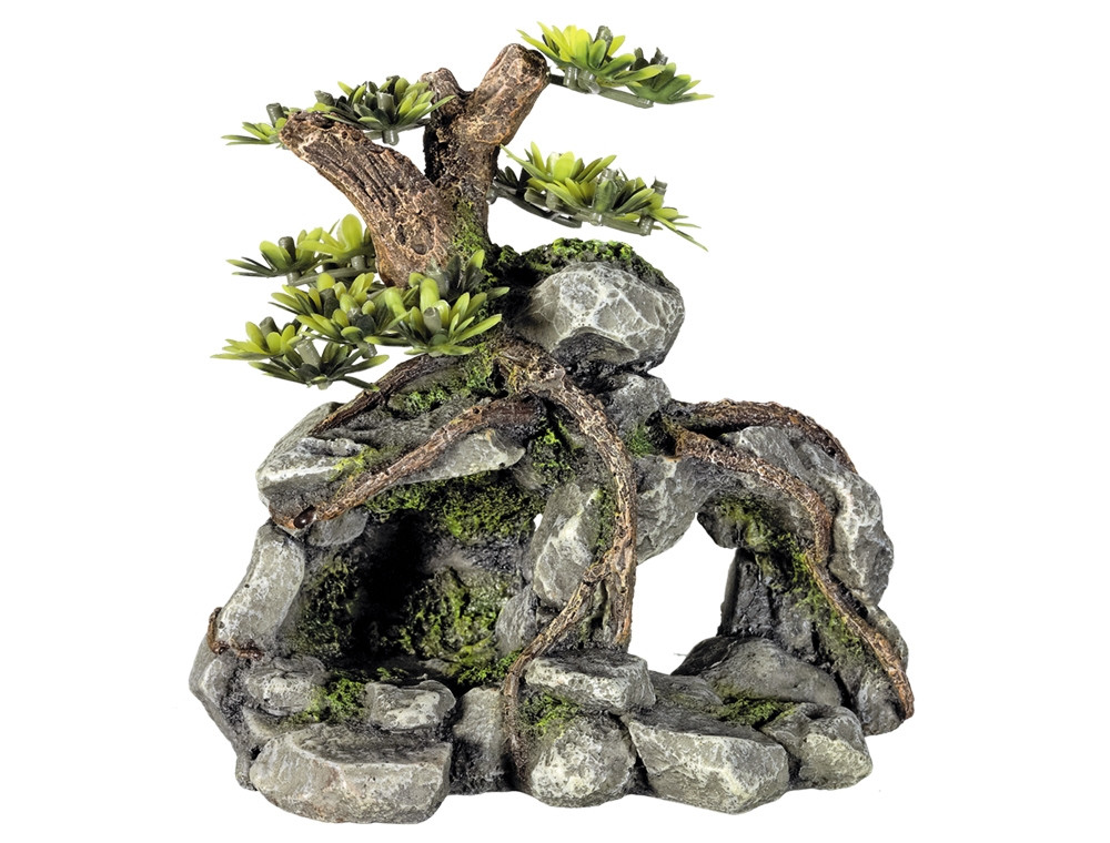 Aqua Ornaments "ROCK CAVE" met planten 