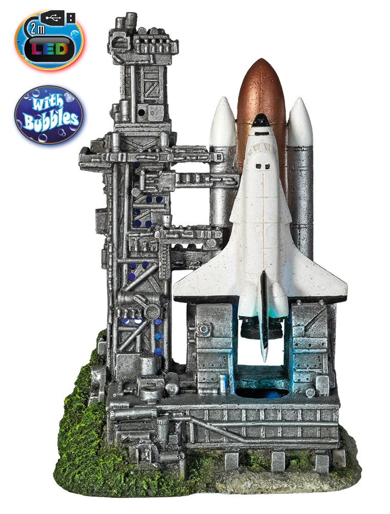 Aqua Ornaments "SPACE SHUTTLE MET LANCERING PAD" met LED 
