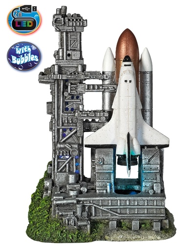 [NB28641] Aqua Ornaments "SPACE SHUTTLE MET LANCERING PAD" met LED 
