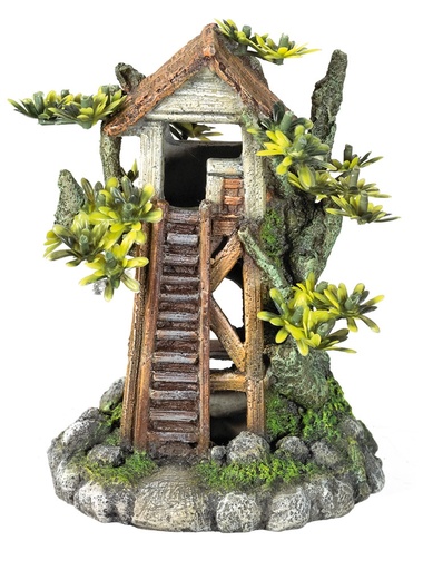 [NB28645] Aqua Ornamenten "TRESS HOUSE" met planten 
