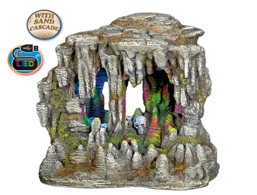 [NB28650] Aquaornamenten "CAVE" met LED 
