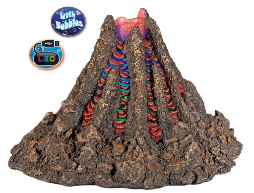 [NB28651] Aquaornamenten "VOLCANO" met LED 