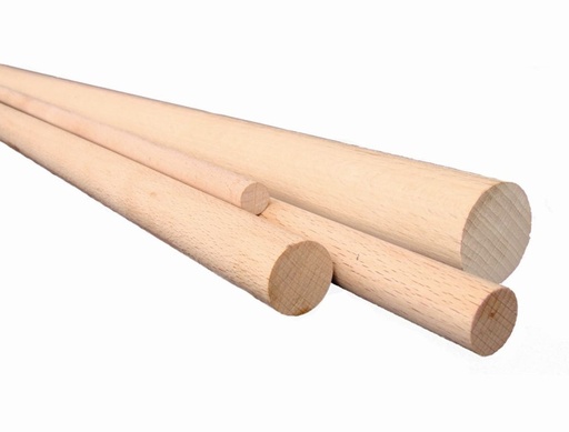 [NB31212] Zitstokken van beukenhout 1 m; 12 mm 