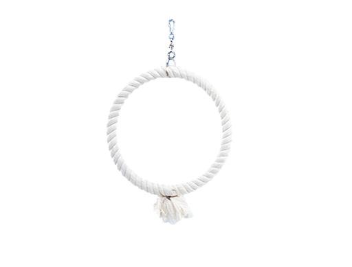 [NB31315] Kooispeelgoed, klimring katoen small; 24 cm wit