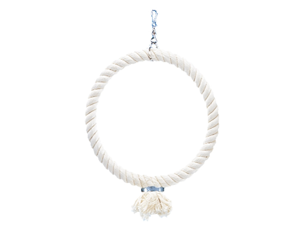 Kooispeelgoed, klimring katoen middle; 29 cm wit