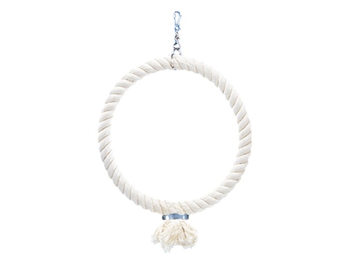 [NB31317] Kooispeelgoed, klimring katoen middle; 29 cm wit