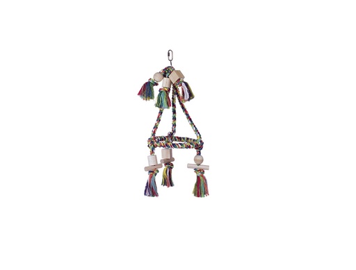 [NB31689] Kooispeeltje, piramidekatoen met houtblokken  19 cm; 45 cm 