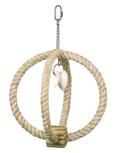 [NB31709] Kooispeelgoed, klimring met schelpen 33 x  22,5 cm 