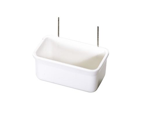 [NB36110] Voerbak met draadklem 9,0 x 5,0 x 4,4 cm wit