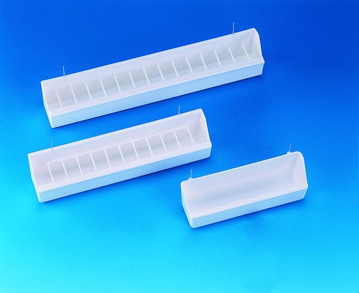 [NB36130] Voerbak met draadklem 30,0 x 5,5 x 4,0 cm wit