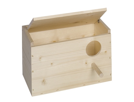 [NB50239] Parkietennestkast van sparrenhout 24 x 14,5 x 14,5 cm 
