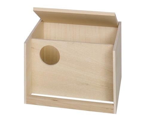 [NB50258] Parkietennestkast met landingsstok 30 x 28 x 20 cm 