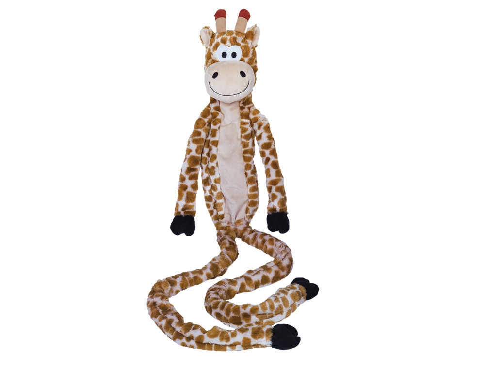 Pluche giraffe lang, met touw aan de binnenkant 113 cm 