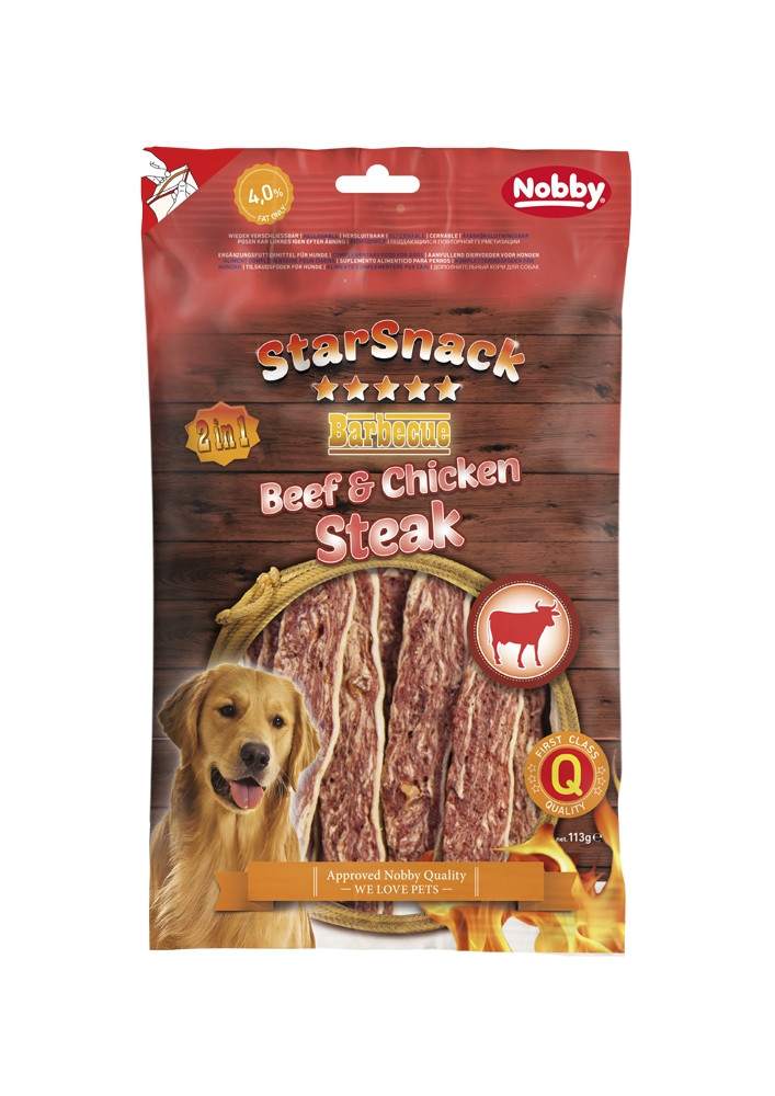 StarSnack Barbecue Rundvlees & Kipsteak 113 g 