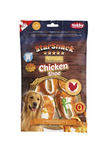 [NB50442] StarSnack Barbecue Kippenschoen  7,5 cm, 5 st,  60 g 