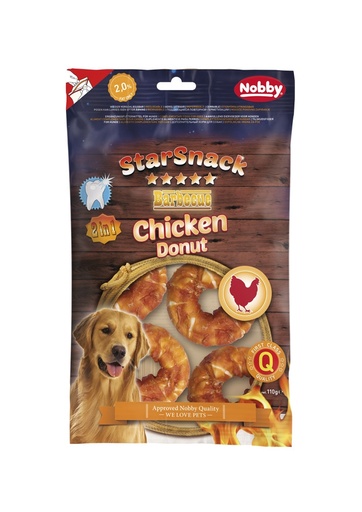 [NB50452] StarSnack Barbecue Kip Donut  5,0 cm, 5 st,  110 g 
