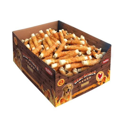 [NB50476] StarSnack Barbecue Verpakte Kip Display  5,85 kg, M:  15 mm, 13 cm 