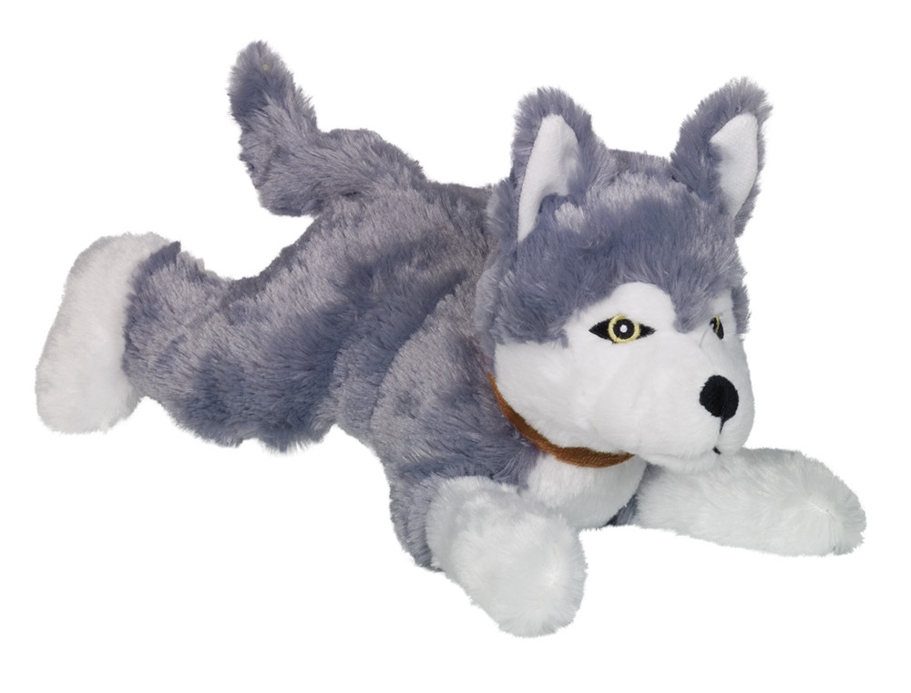 Pluche liggende hond "HUSKY" 35 cm 