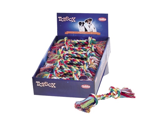 [NB50548] Touw speelgoed display 18 stuks; 90g; 2 knopen 