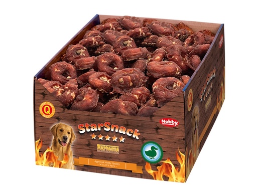 [NB50665] StarSnack Barbecue Eend Donut Display 200 stuks,  5,0 cm, 25 g 
