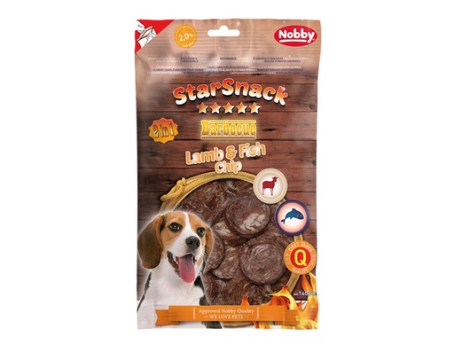 [NB50745] StarSnack Barbecue Lams- en Vischips app. 140 g,  35 mm 