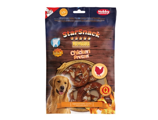 [NB50754] Starsnack Barbecue Kipkrakeling  100 g, 6,5 cm, 4 st. 