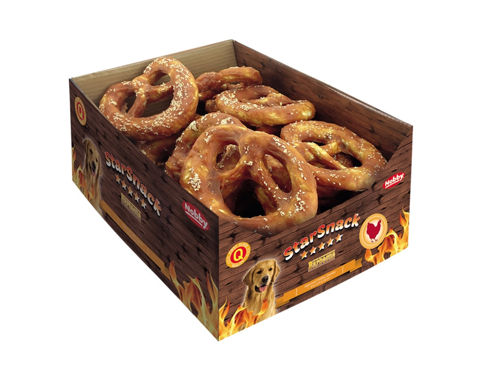 Starsnack Barbecue Kipkrakeling display  3.740 g, 14 cm, 22 st. 
