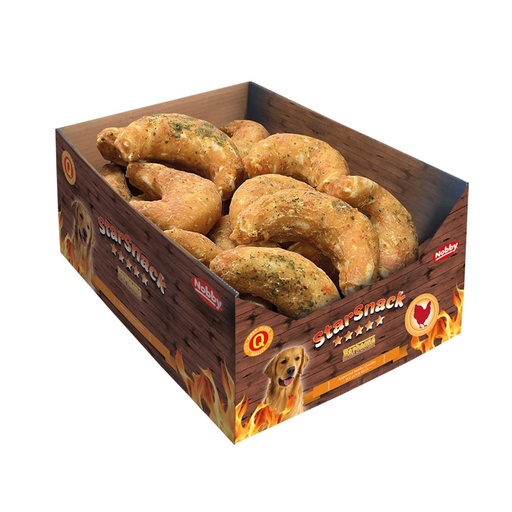 [NB50852] Starsnack Barbecue Kipcroissant display   3.2 kg, 12 cm, 135 g, 24 st. 