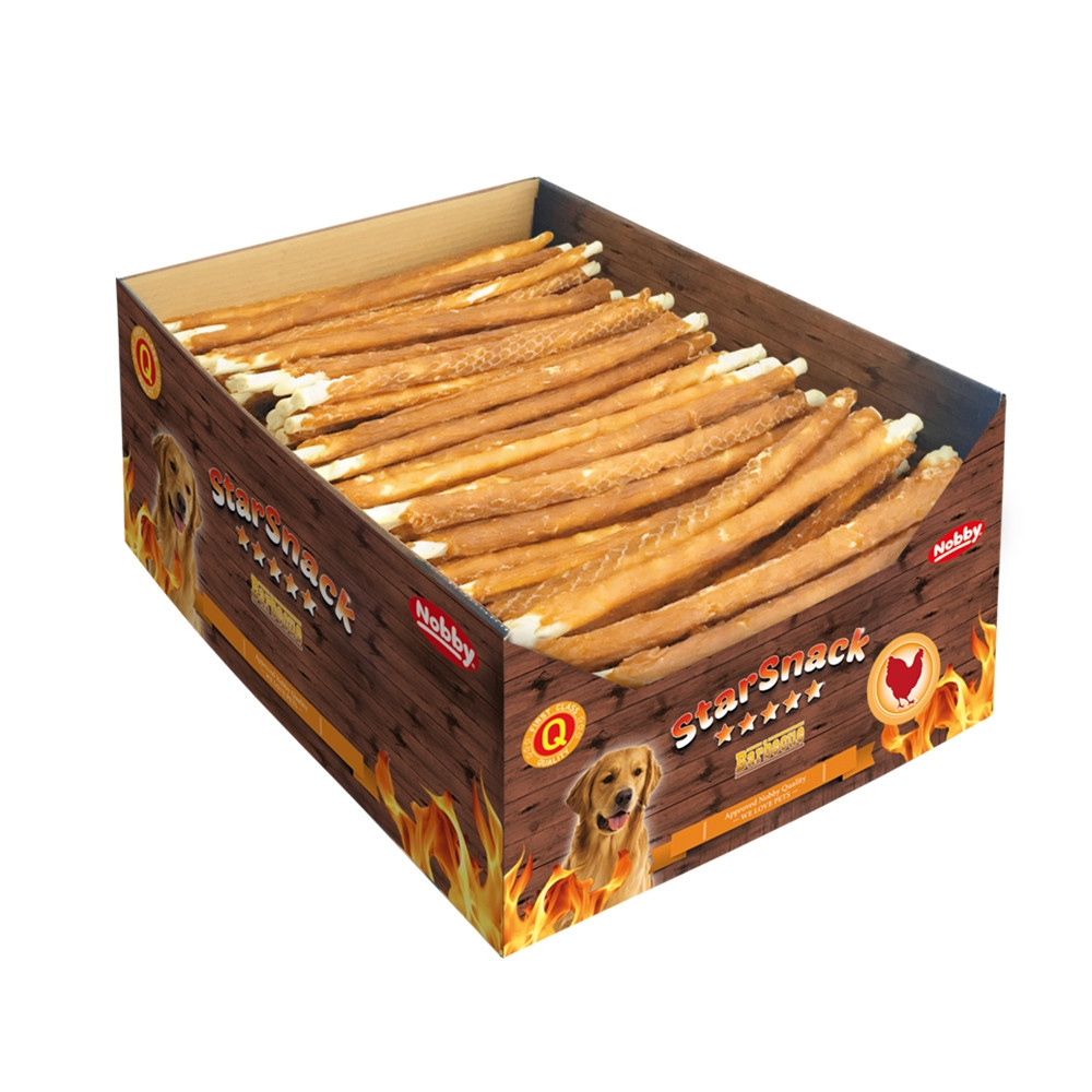 Starsnack Barbecue Verpakte Kip L Display  6,85 kg, 7-8 mm, 25 cm, 214 st. 