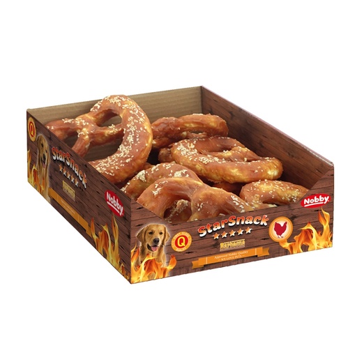 [NB50873] StarSnack Barbecue Kip Pretzel L Display 10 st,  170 g, 14 cm 