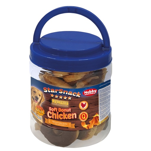 [NB50886] StarSnack Barbecue Zachte Donut Kip Jar approx. 454 g, 5-6 cm 