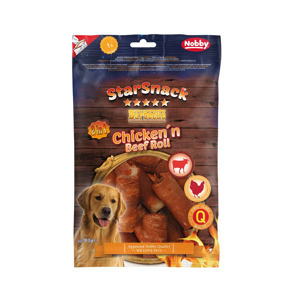 StarSnack Barbecue Chicken'n Beef Roll 180 g 